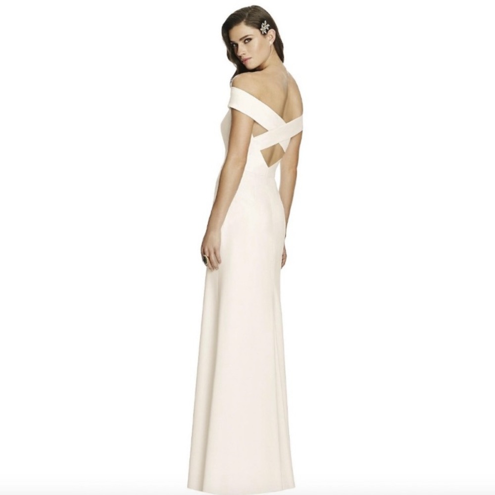 Ivory off shoulder wedding dress